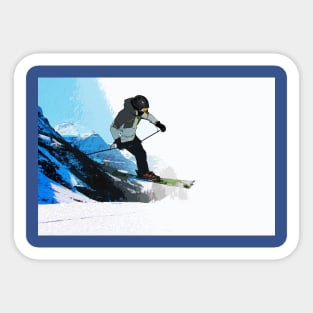 Livin' It! - Downhill Skier Sticker